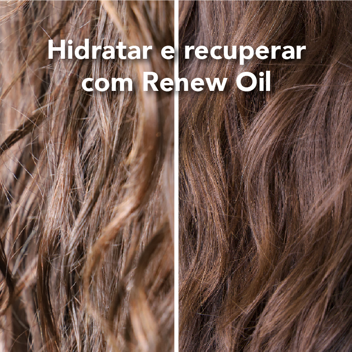Antes e depois do pack Renew Oil